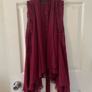 Elegant Burgundy Sleeveless Vest